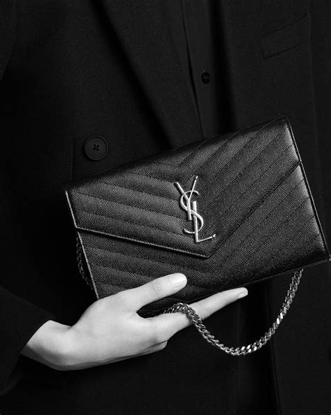 ysl patent leather wallet|Saint Laurent YSL Wallet on Chain in Patent Leather.